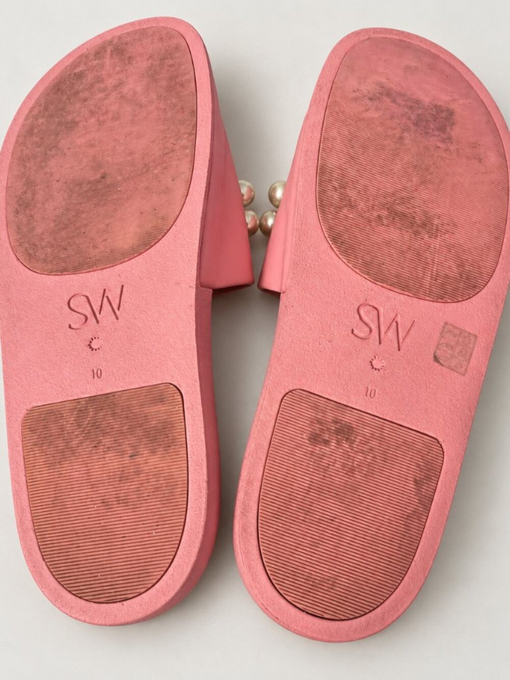 Stuart Weitzman Mellie Pearlstud Jelly Slide Sandals - Picture 4 of 4